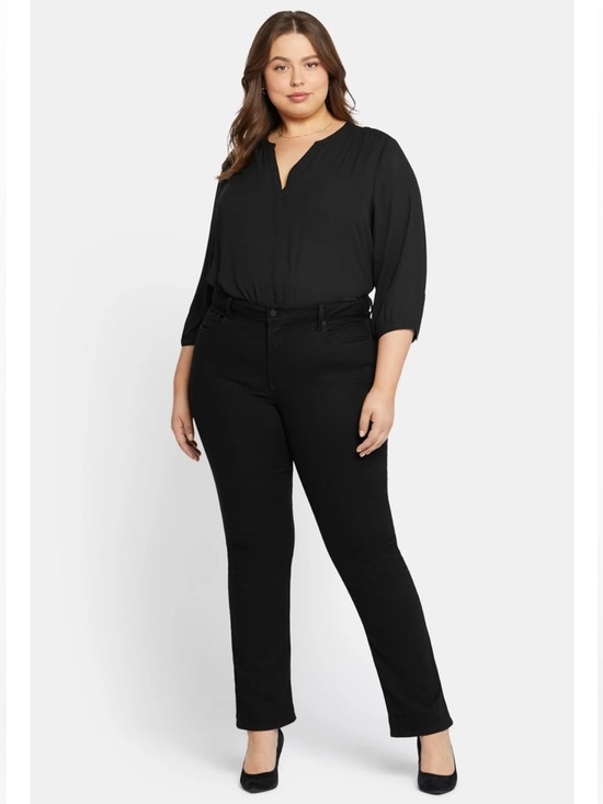 NYDJ Denim - NYDJ Plus Size Black Straight Leg Jeans